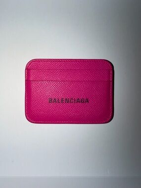 Balenciaga Hot Pink Leather Card Sleeve